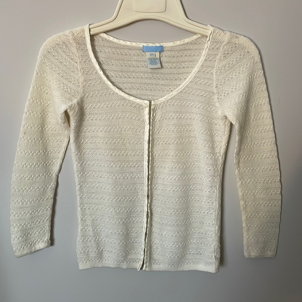 Urchin Mark Eisen Girls XS Button Down Sweater, Beige